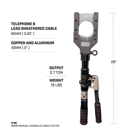 85mm Manual Hydraulic Cable Cutter