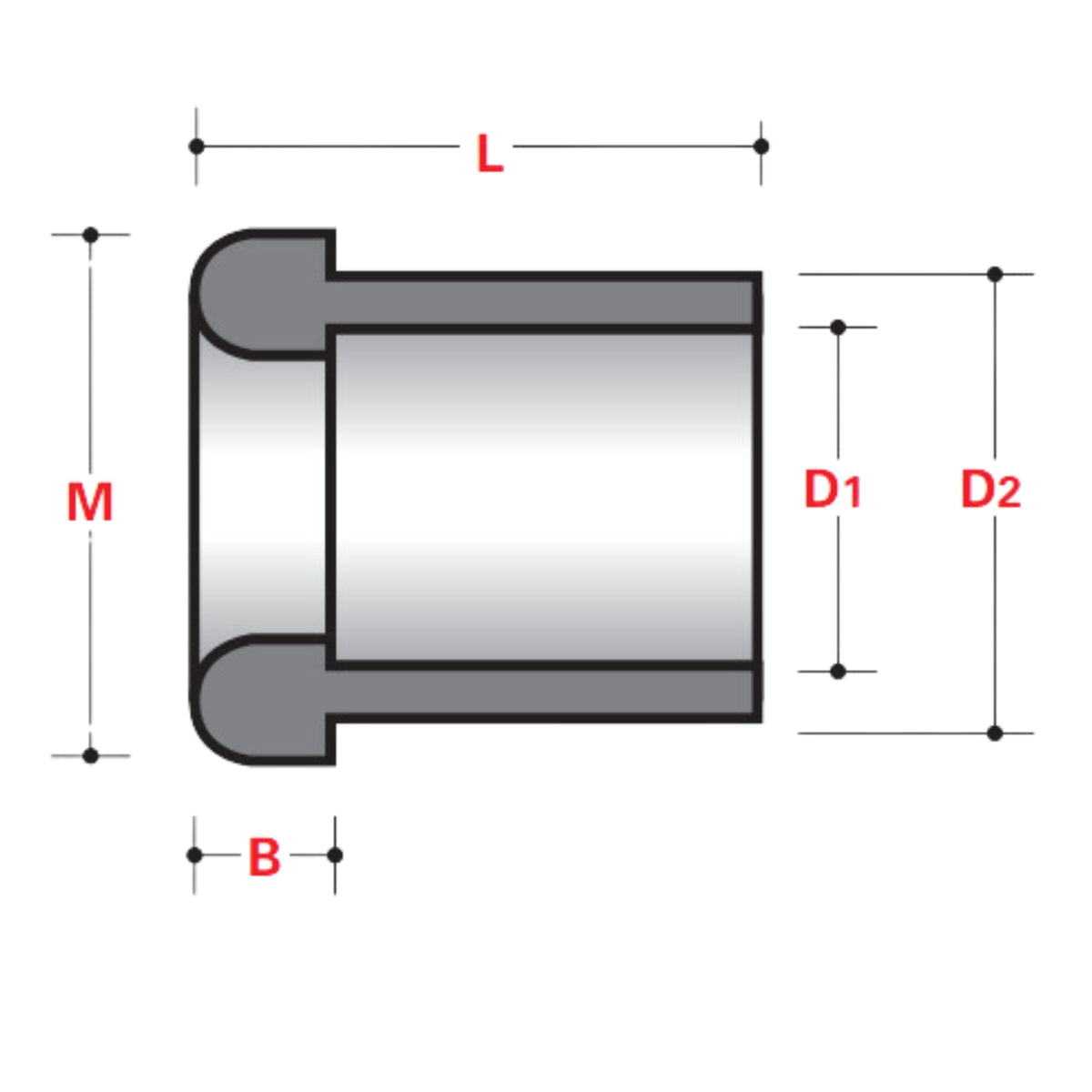 Bell End Riser Thread Fiberglass Socket End Bell – XW Box Termination Fitting – Utility Pipe ...