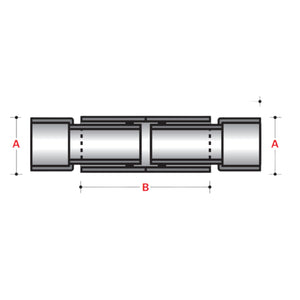 DOUBLE EXPANSION JOINT WITH O-RINGS (XW) - ABOVE GROUND