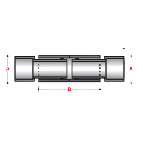 DOUBLE EXPANSION JOINT WITH O-RINGS (XW) - ABOVE GROUND