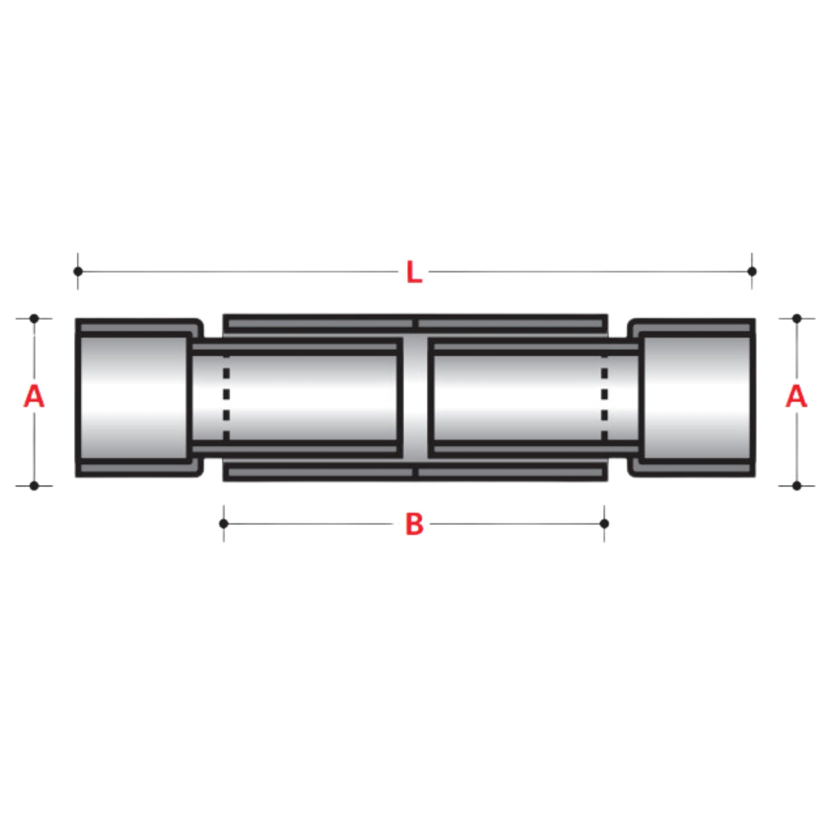 DOUBLE EXPANSION JOINT, NO O-RINGS (ID) - ABOVE GROUND