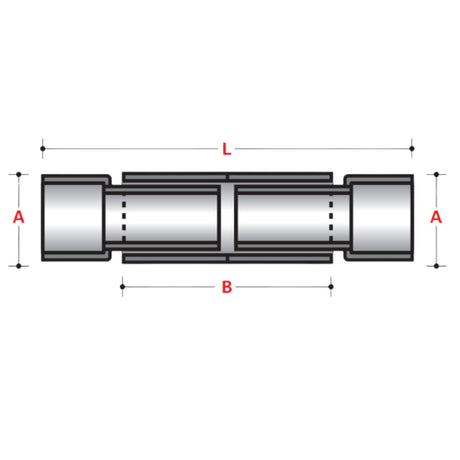 DOUBLE EXPANSION JOINT, NO O-RINGS (ID) - ABOVE GROUND