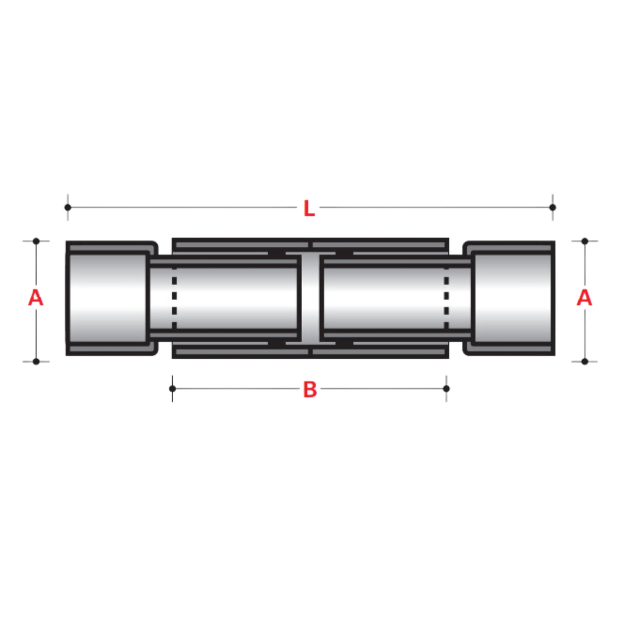 DOUBLE EXPANSION JOINT WITH O-RINGS (ID) - ABOVE GROUND