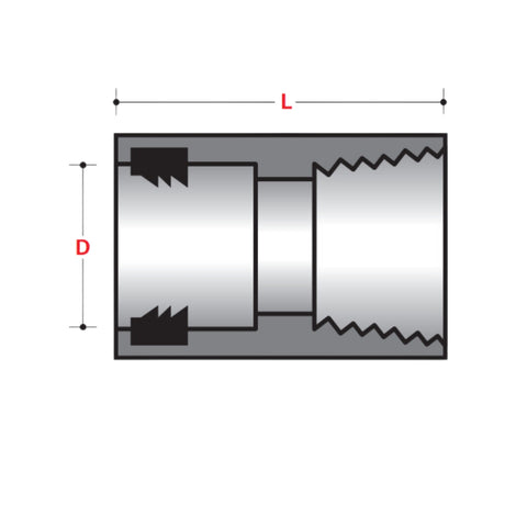 FEMALE ADAPTER WITH GASKET (ID) - ABOVE GROUND