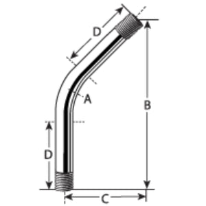 Galvanized Rigid Conduit (GRC) Large Radius 45º Elbows