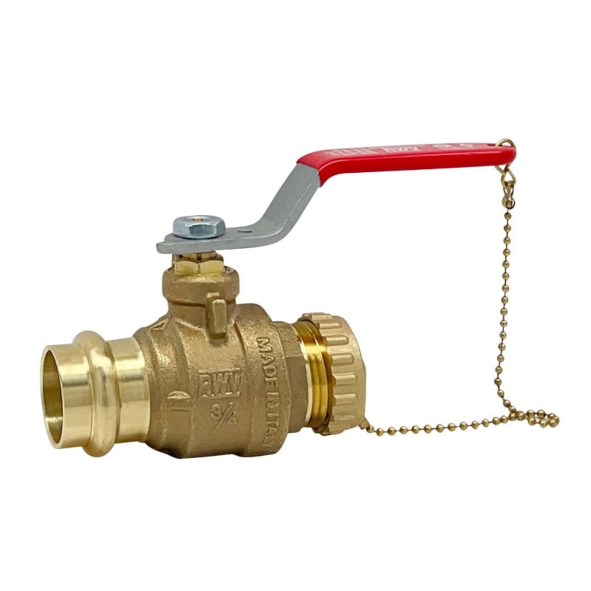 Hose end ball valve from the 5026AB series with press and hose end connections for reliable fluid control.