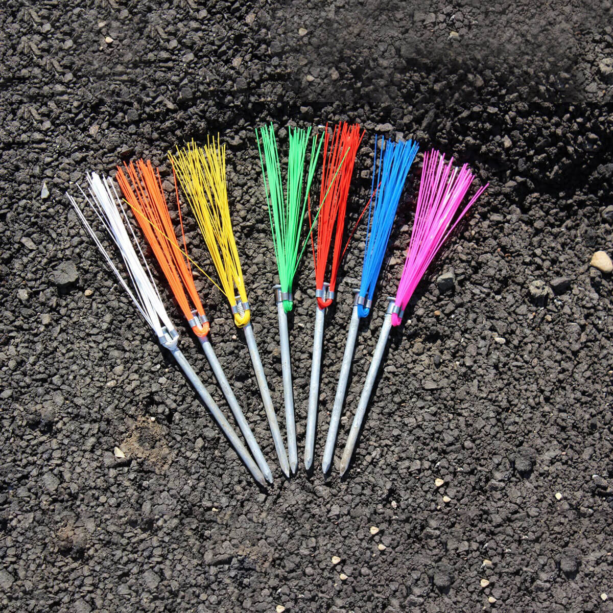 Color-Coded Marking Whiskers | 6" Poly Whisker Markers
