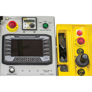 APS75 hydraulic cable puller control panel and handheld remote