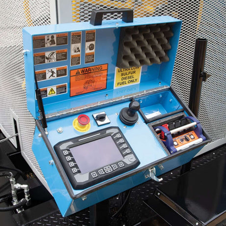 Blue Ox cable puller control panel with color display and remote control
