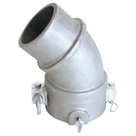 Condux 45-degree split elbow adapter with side fasteners and retaining screw