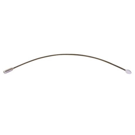 Condux flexible duct rod leader with curved cable, metal connector and rounded guide tip