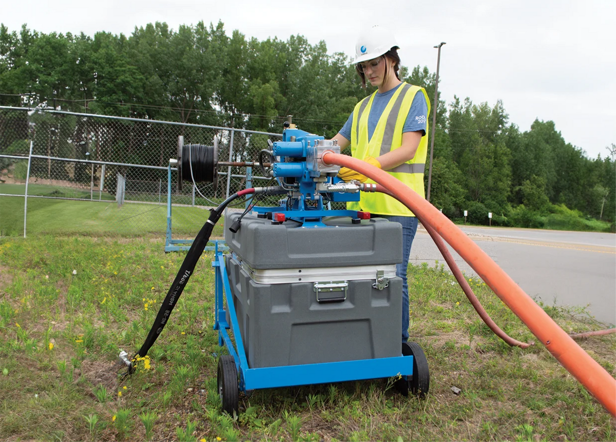 Condux Gulfstream 400 fiber optic cable blower installation application