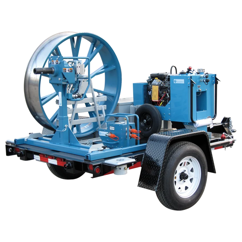 Fiber Optic Cable Pulling Trailer (Includes: Trailer Flat Assembly, Wheel Chocks and Tool Box)