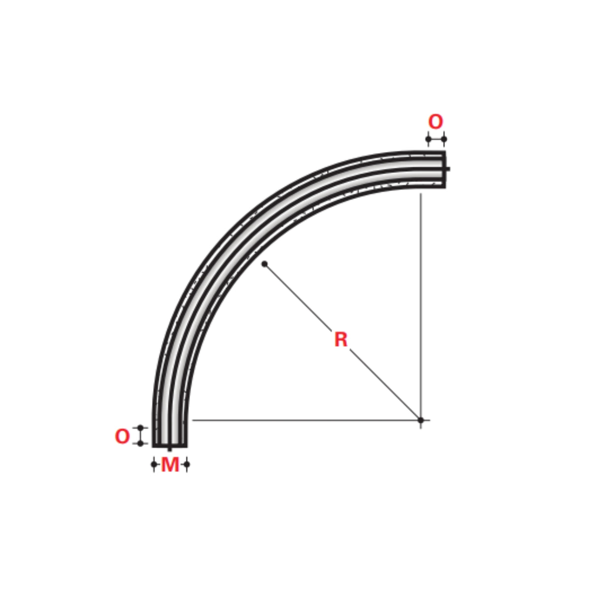 XW 90° x 24" STANDARD RADIUS ELBOWS - BELOW GROUND