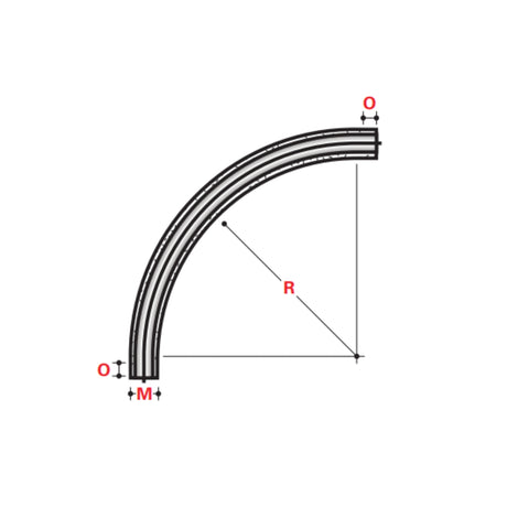 XW 90° x 60" STANDARD RADIUS ELBOWS - BELOW GROUND