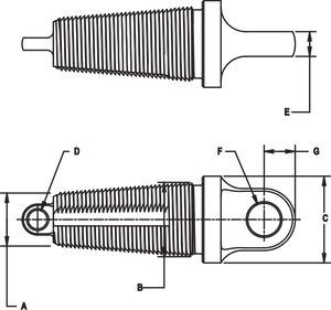 Fixed Head Innerduct Pulling Eye