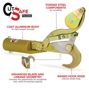 Jameson JE-6PKG-2 foam core pruner kit — pole ferrule and locking clip detail
