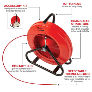 Jameson Mini Duct Hunter Traceable Rodder | 1/8" & 3/16" | 100'–325'