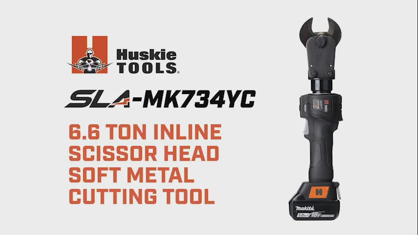 SLA 6.6 Ton Inline Scissor Head Soft Metal Cutting Tool | Makita Batts | Utility Pipe Supply