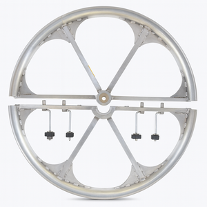 36-inch and 45-inch diameter split sheaves with hanger brackets for efficient cable management and support.