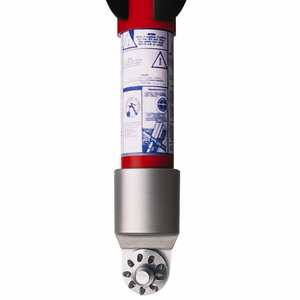 Clampstick tool with external rod, foam-cored fiberglass, and 1.25-inch pole for utility applications.
